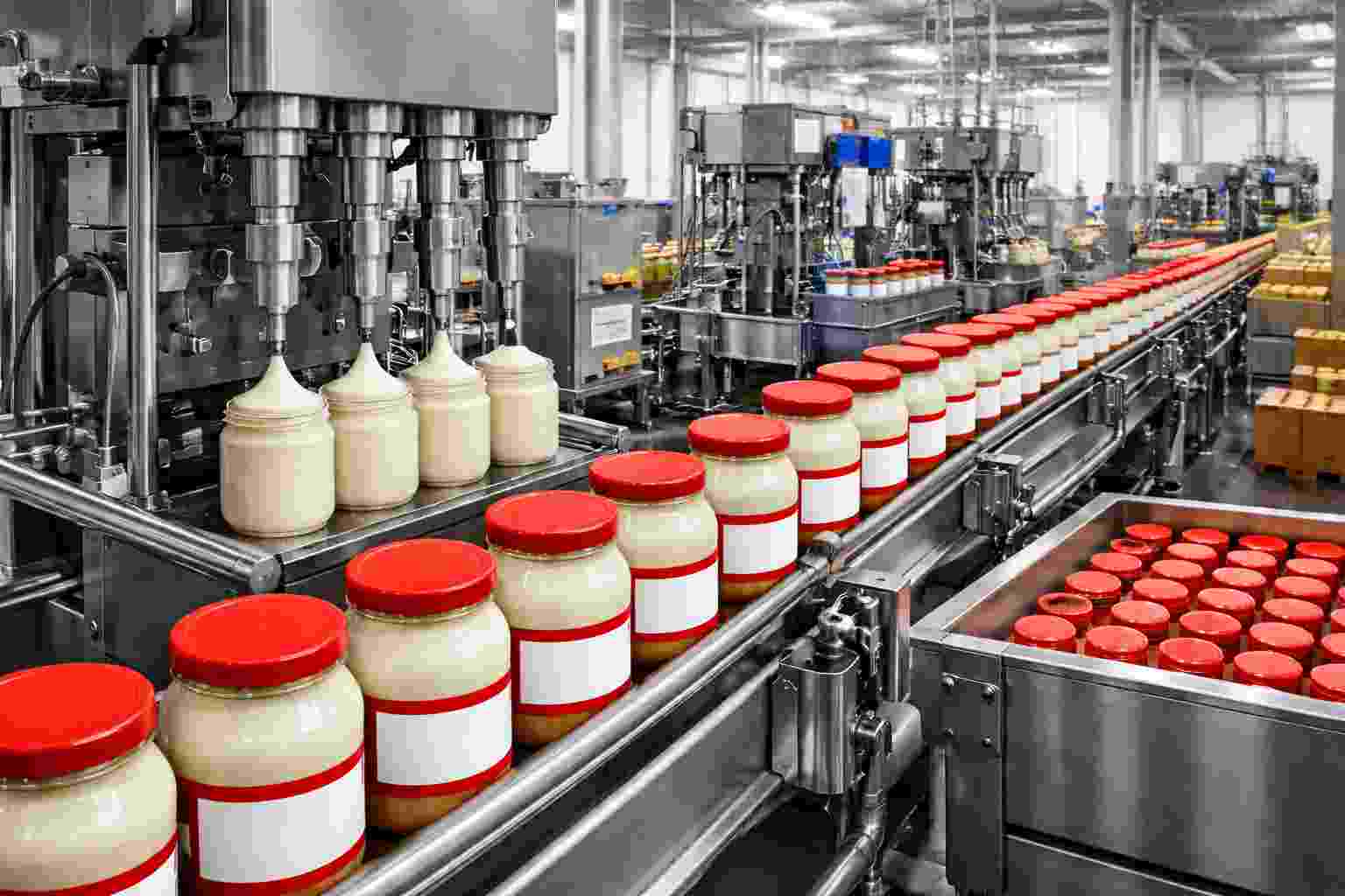 Bombeo de mayonesa: caso de éxito en la industria alimentaria 2 linea de produccion de mayonesa